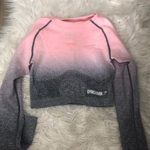 Gymshark long sleeve ombré crop top